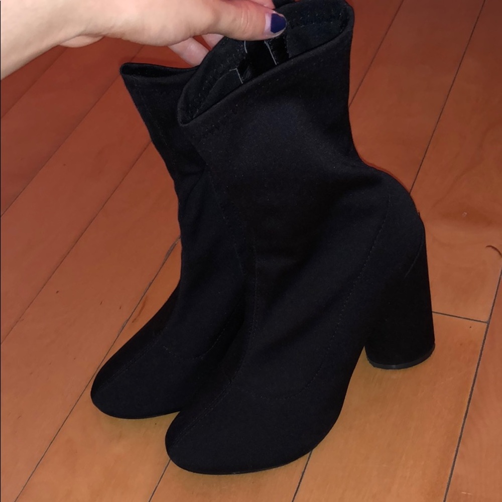 black sock booties